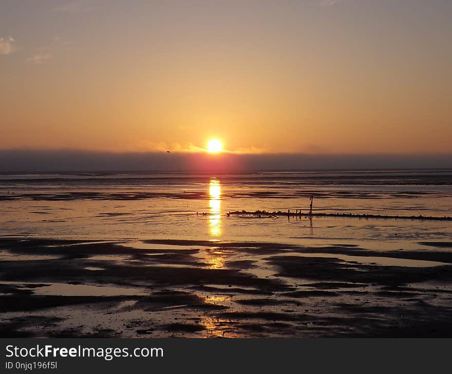 Horizon, Sea, Sunrise, Sky