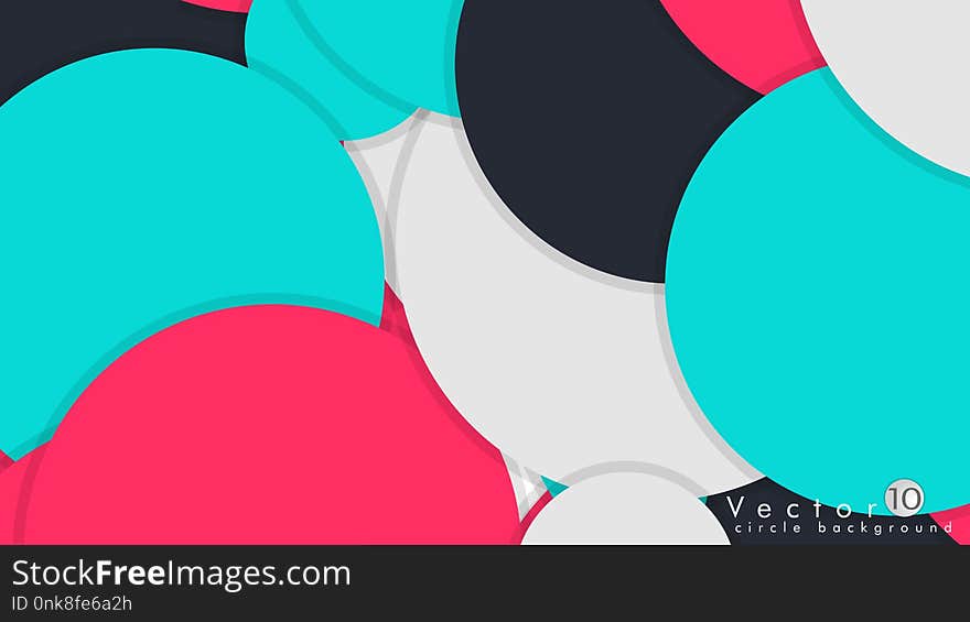 Simple and Colorful Circles Background , Design Vector