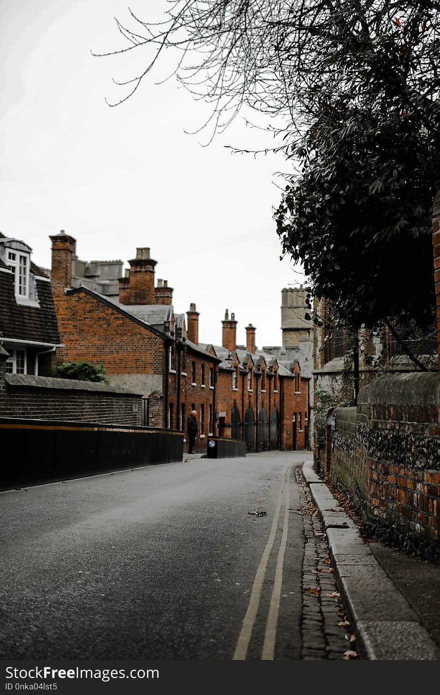 Lane, Town, Sky, Road