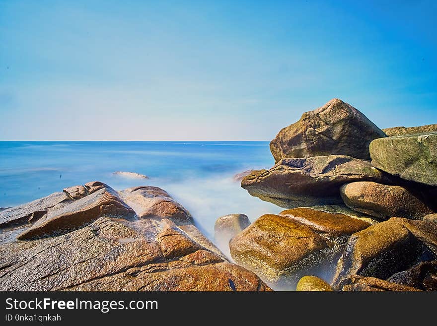 Sea, Sky, Shore, Rock