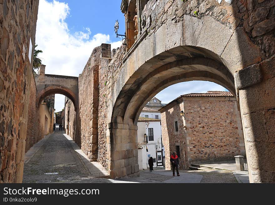 Arch, Medieval Architecture, Historic Site, Town