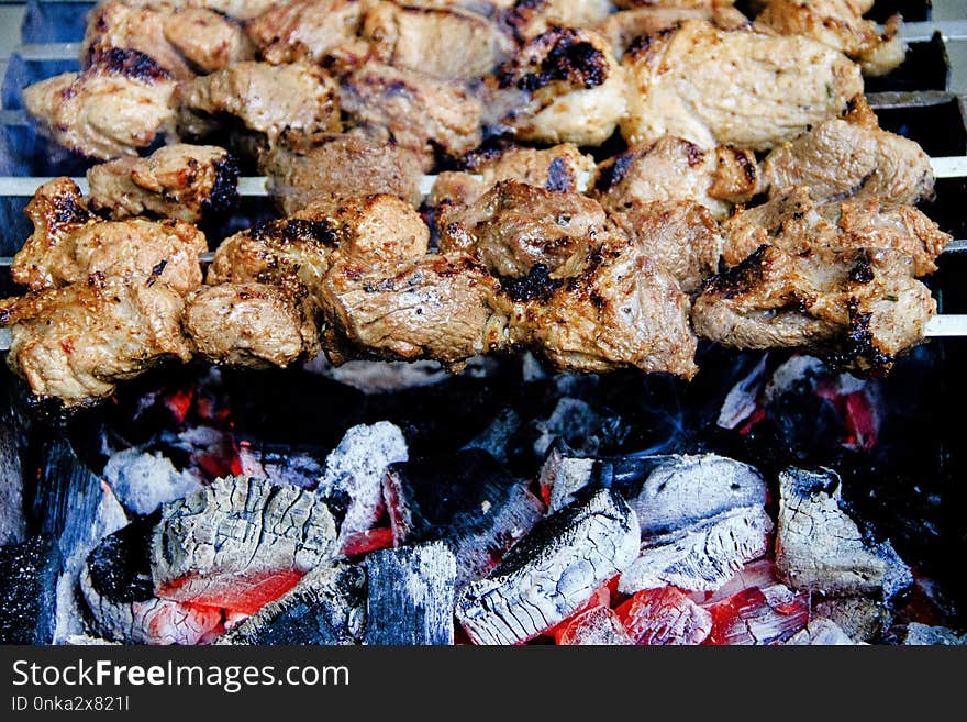 Meat, Food, Grilled Food, Skewer