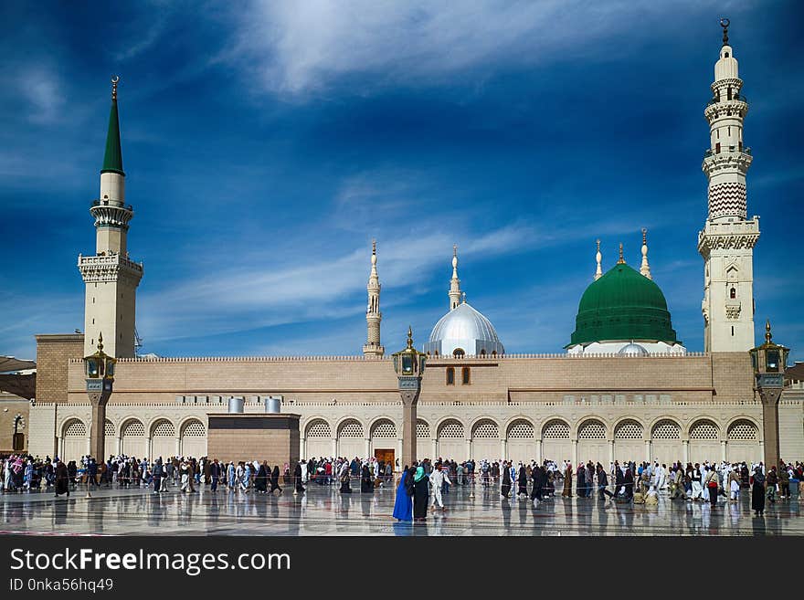 Mosque, Landmark, Place Of Worship, Sky