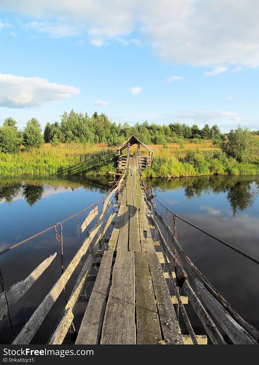 Waterway, Reflection, Wetland, Canal