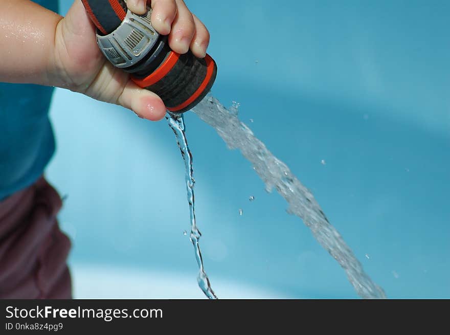 Water, Hand, Rope