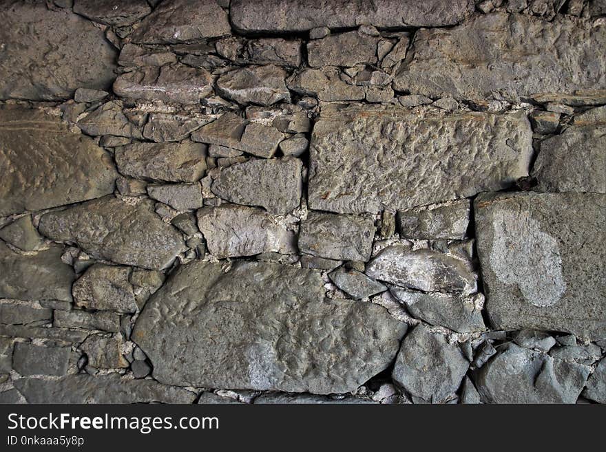 Stone Wall, Wall, Rock, Bedrock