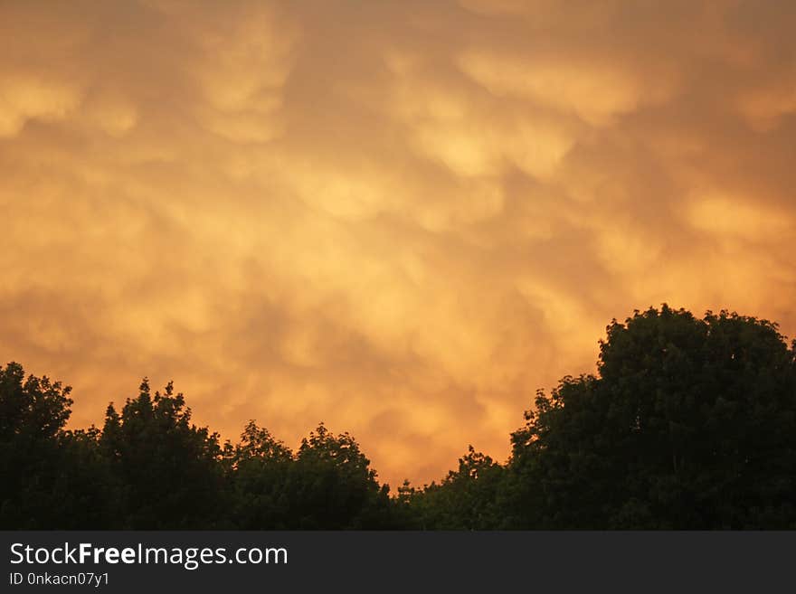 Sky, Cloud, Atmosphere, Red Sky At Morning