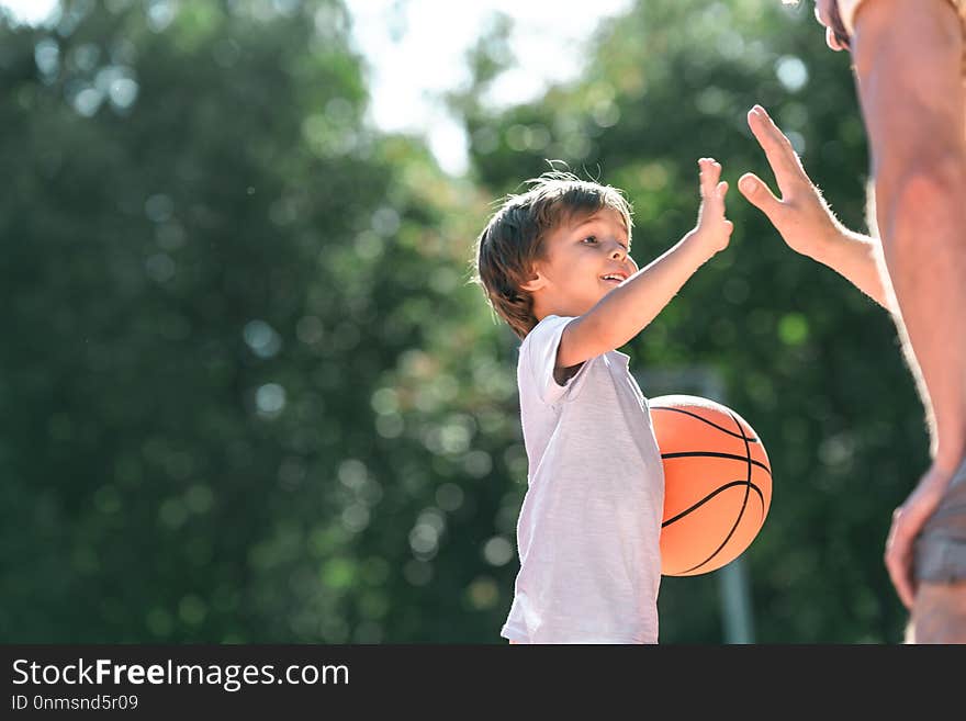 Happy Boy With A Ball