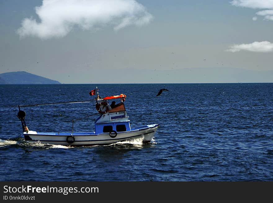 Sea, Boat, Water, Sky