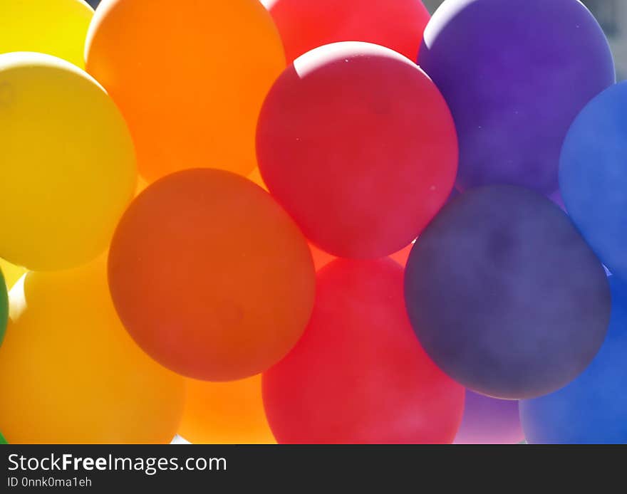 Balloon, Yellow, Orange, Sky