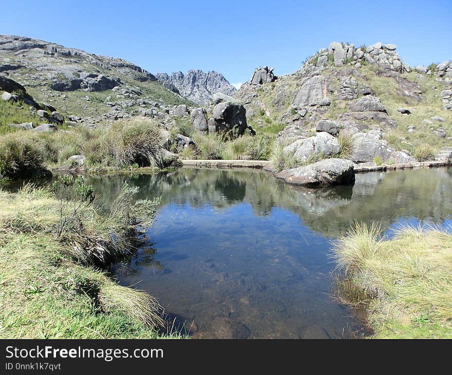 Reflection, Tarn, Wilderness, Mountain