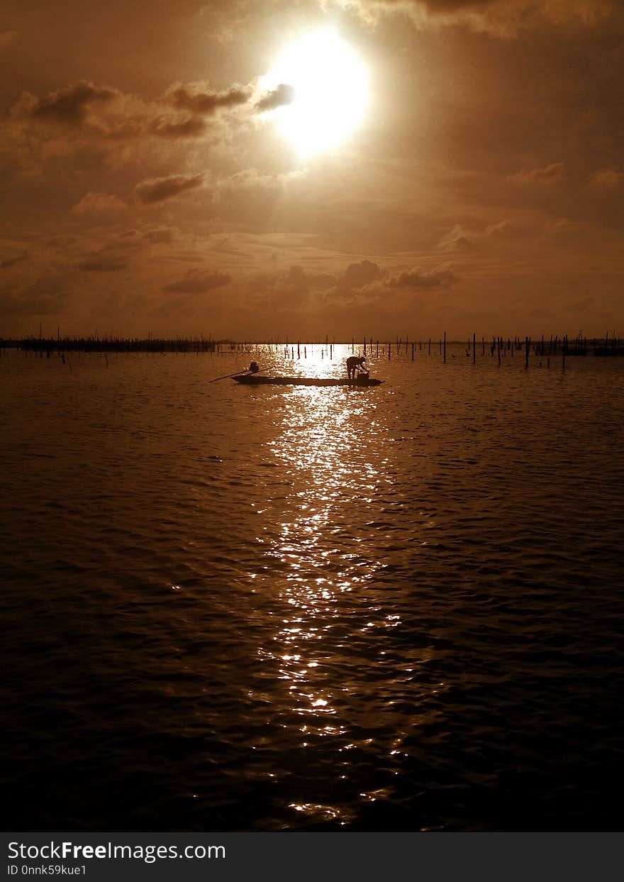 Reflection, Sky, Horizon, Sunset