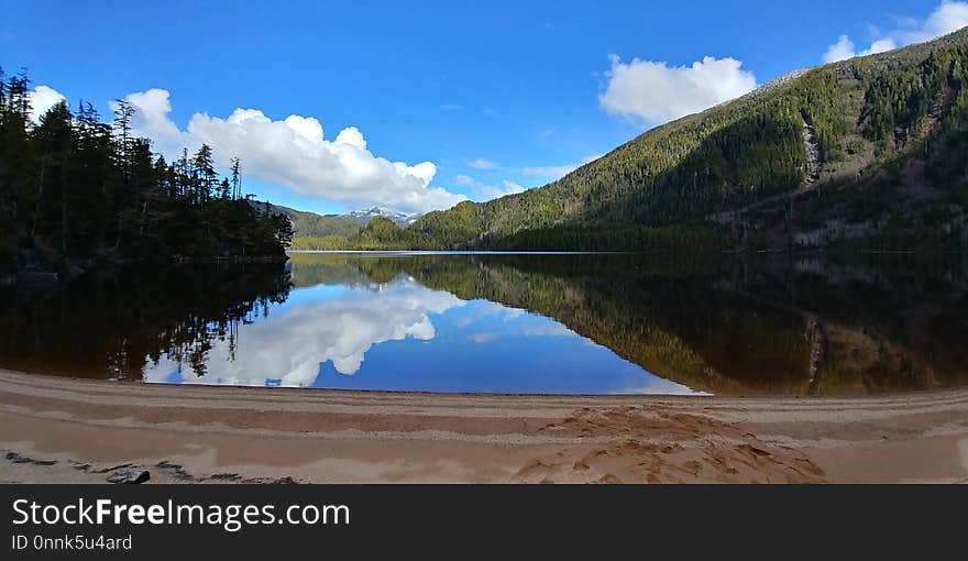 Reflection, Wilderness, Lake, Sky