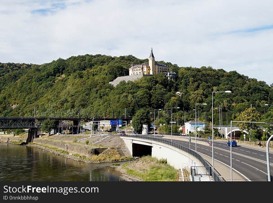 Transport, Town, Bridge, Sky