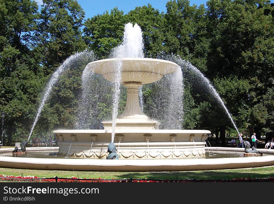 Fountain, Water Feature, Water, Water Resources