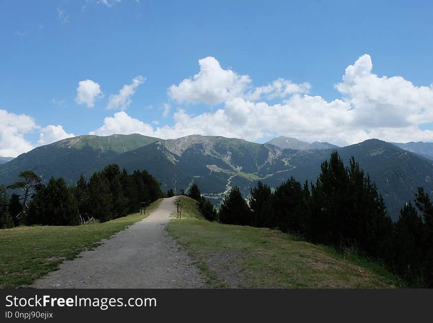 Sky, Mountainous Landforms, Mountain Range, Highland