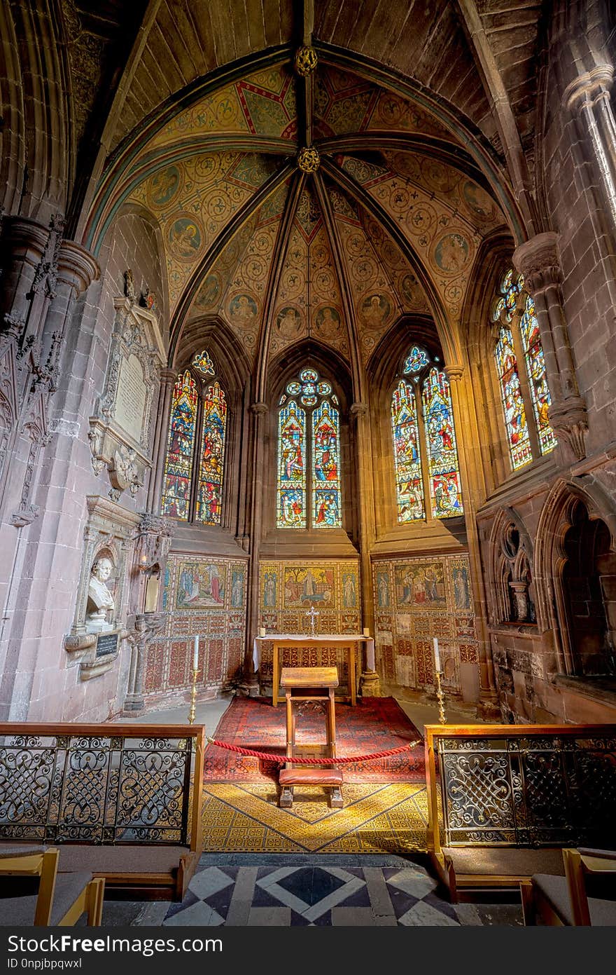 Chapel, Stained Glass, Place Of Worship, Altar