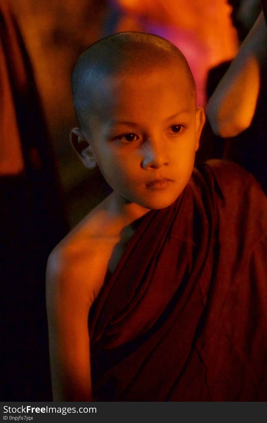 Person, Forehead, Boy, Monk