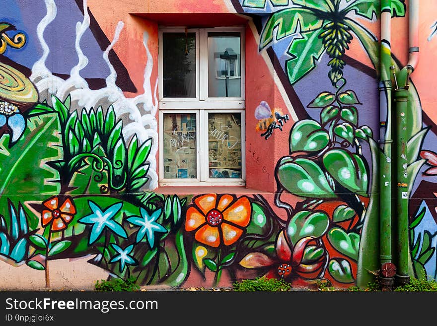 Art, Graffiti, Plant, Mural