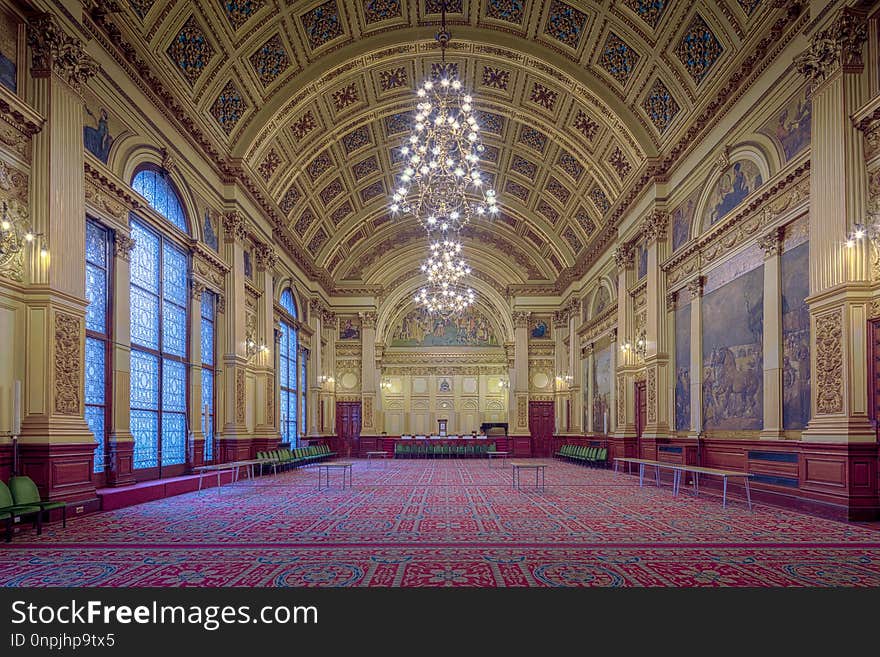 Landmark, Symmetry, Palace, Ceiling