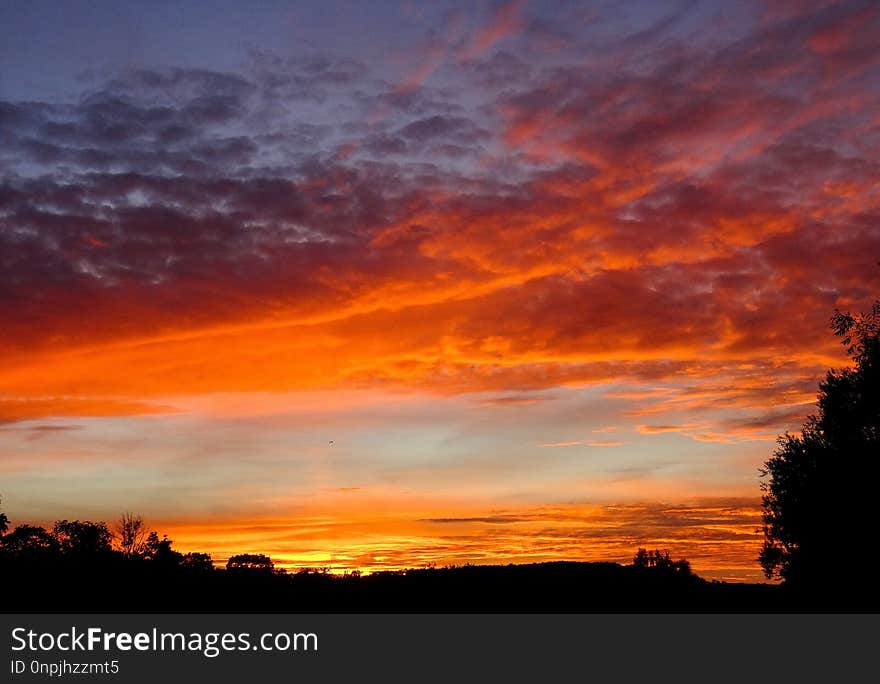 Sky, Red Sky At Morning, Afterglow, Dawn