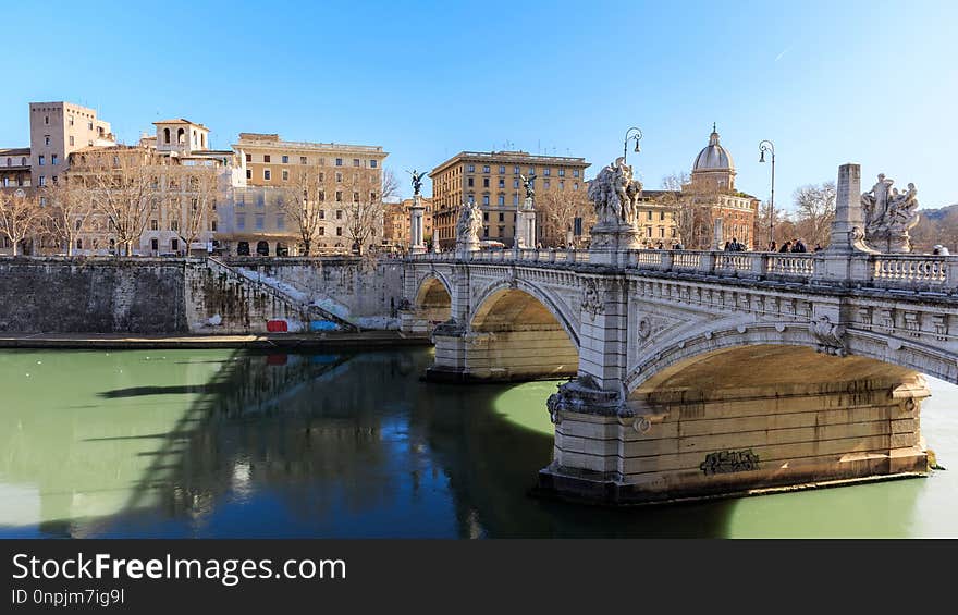 Waterway, Landmark, Bridge, Reflection