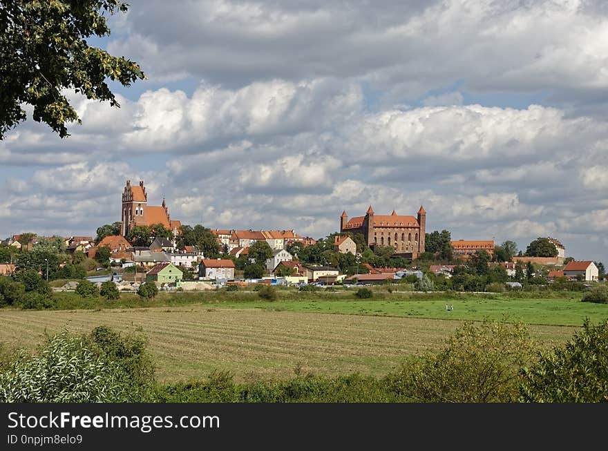 Sky, Cloud, Village, Town