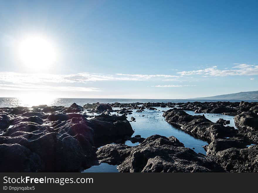 Sea, Sky, Shore, Rock