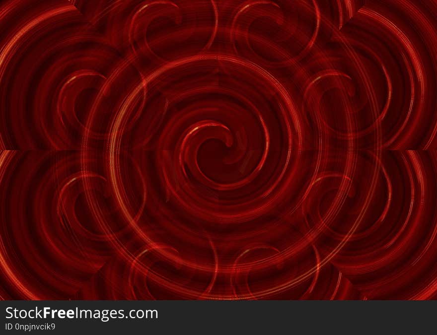 Red, Spiral, Circle, Vortex