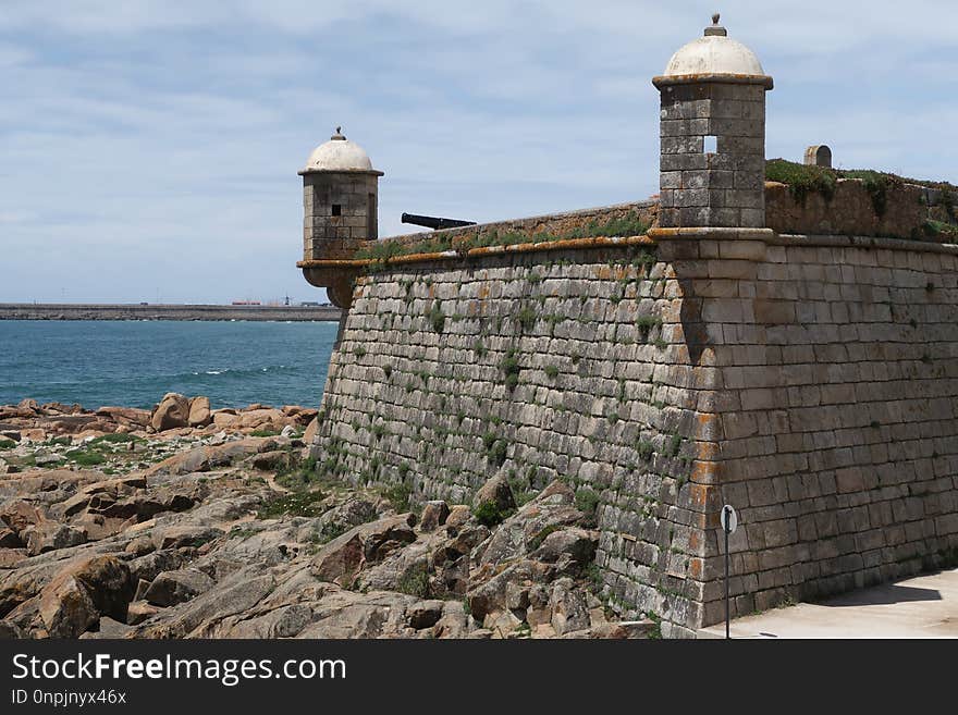 Wall, Promontory, Fortification, Sea