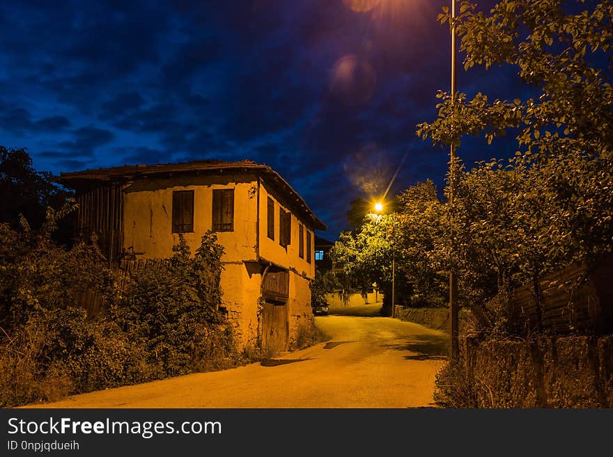 Sky, Nature, Night, House