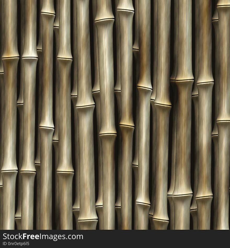 Column, Bamboo, Organ Pipe, Metal