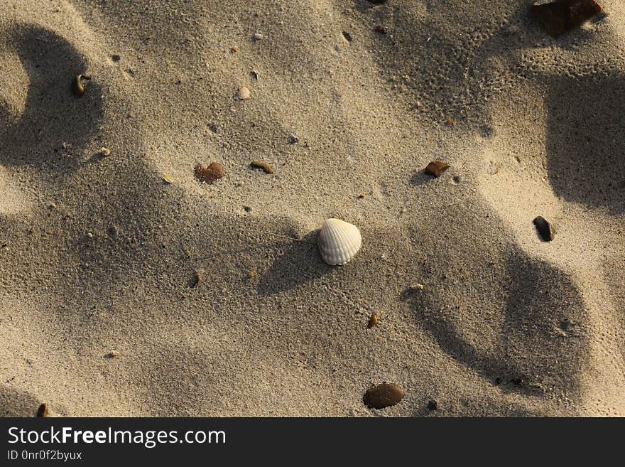 Sand, Footprint, Rock, Material