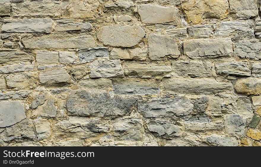 Stone Wall, Wall, Rock, Bedrock