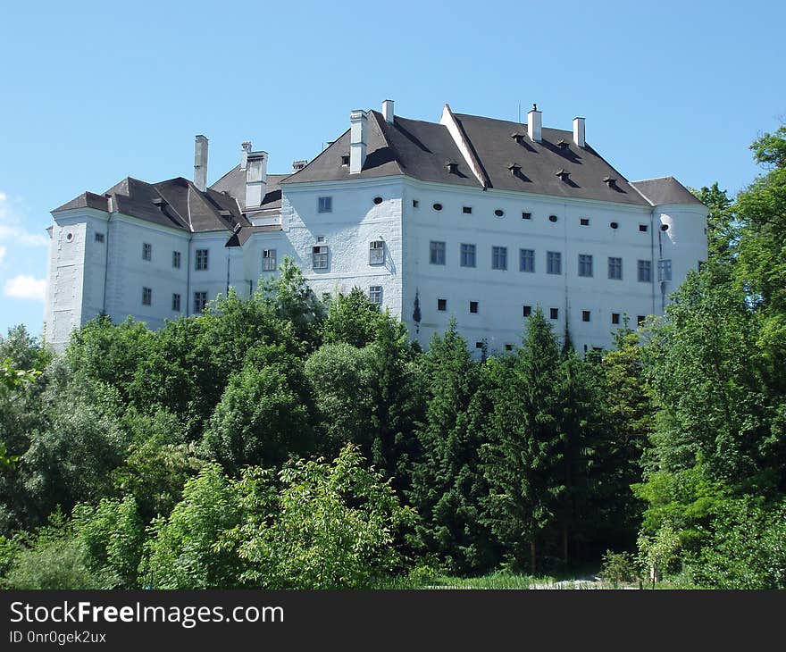 Estate, Building, Mansion, Tree