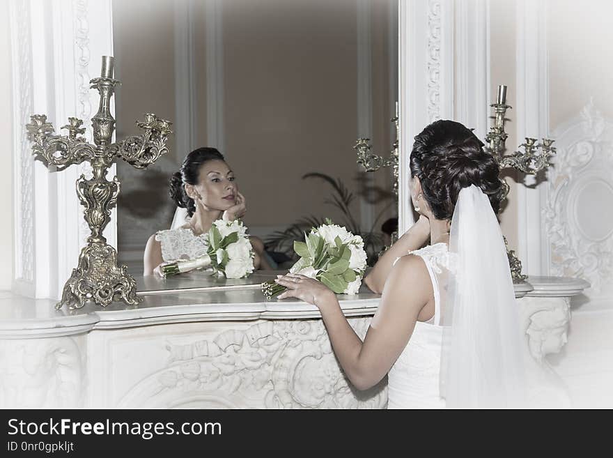 Bride, Flower, Gown, Photograph