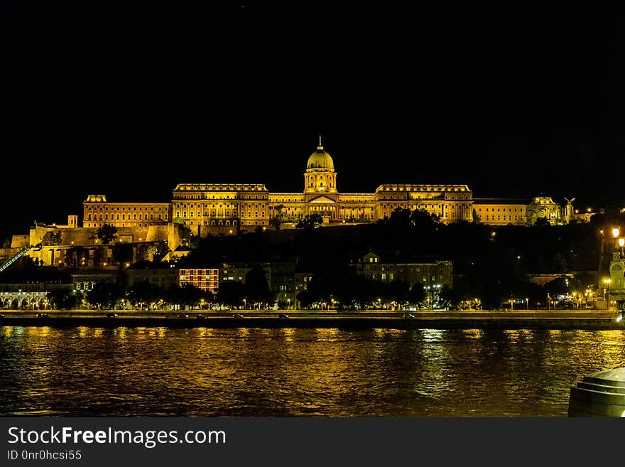 Reflection, Night, Landmark, City