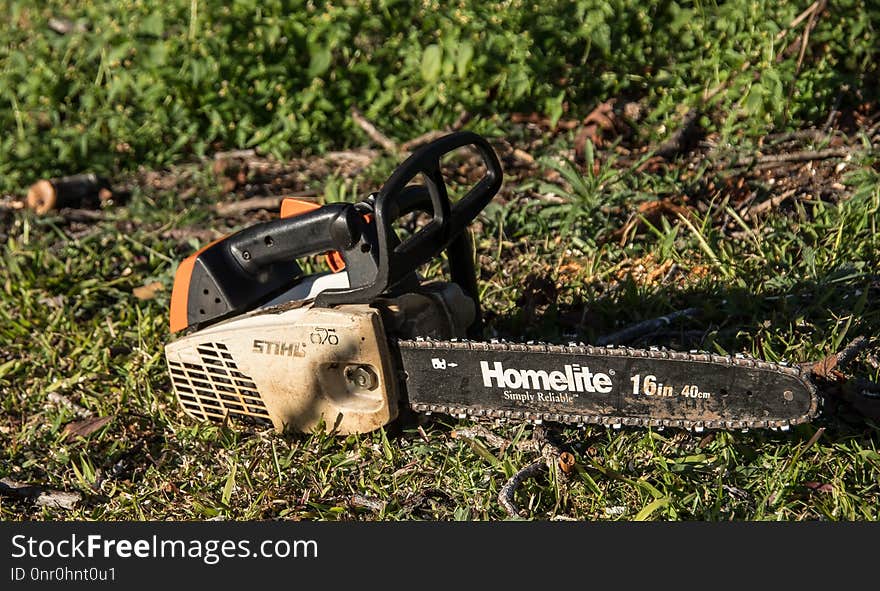 Grass, Chainsaw, Soil, Tool