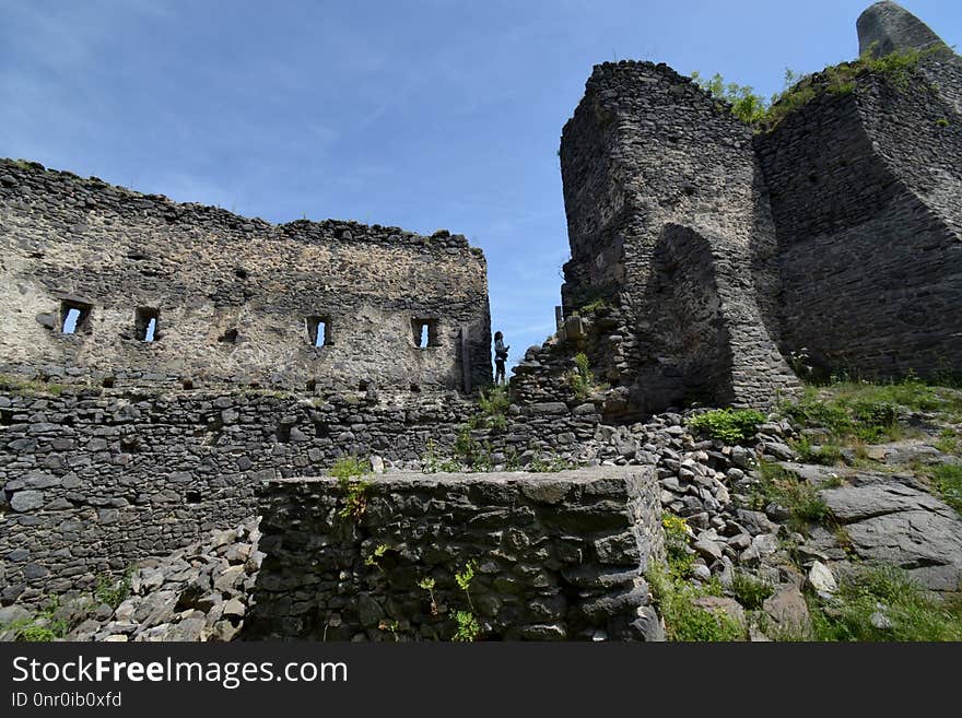 Ruins, Sky, Wall, Fortification