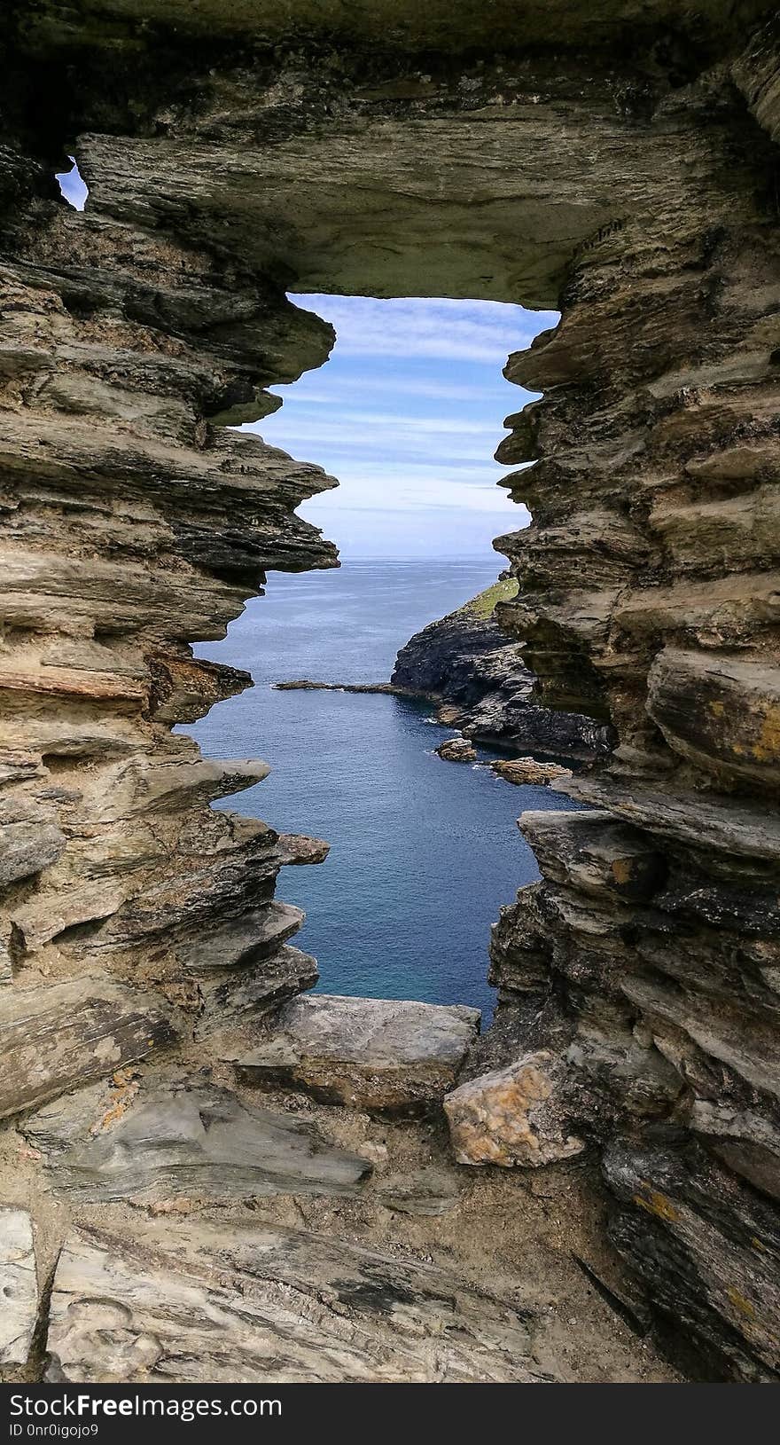 Rock, Coast, Cliff, Sky