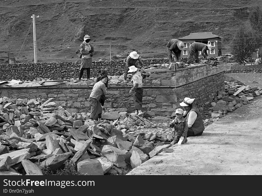 Black And White, Geological Phenomenon, Monochrome, Monochrome Photography