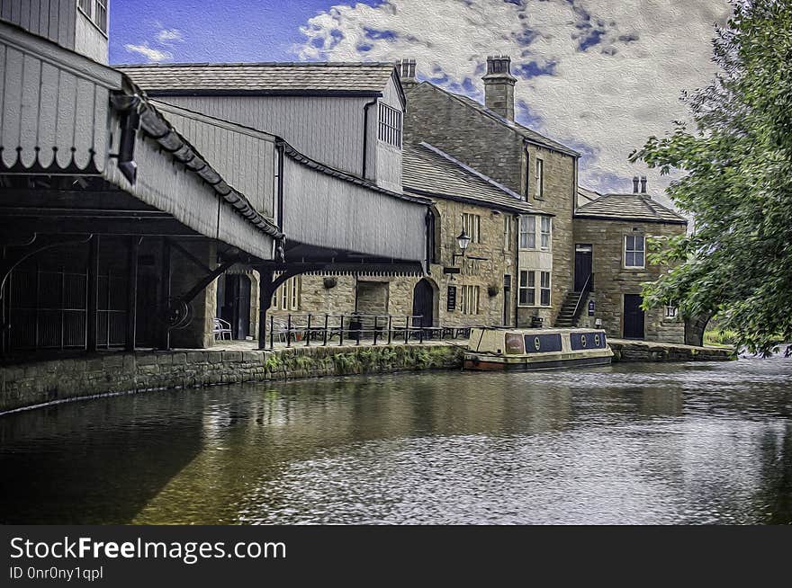 Waterway, Water, Reflection, Canal