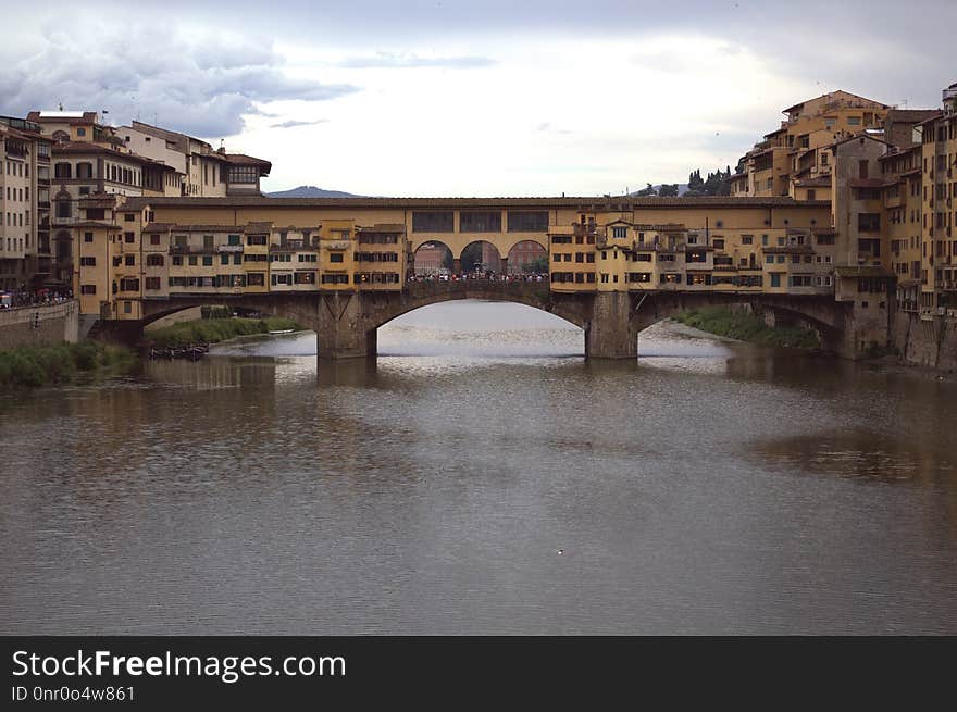 Bridge, Water, River, Reflection