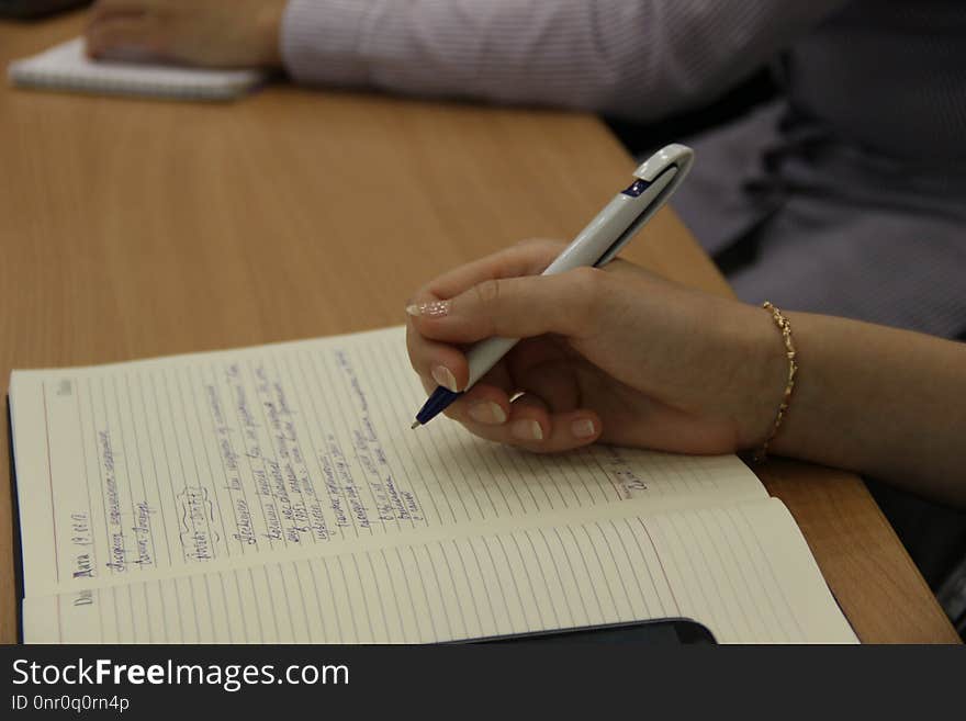 Finger, Hand, Close Up, Writing