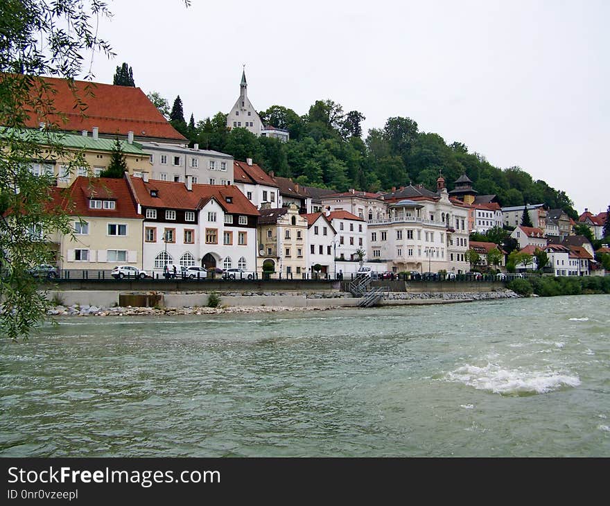 Town, River, Water, City