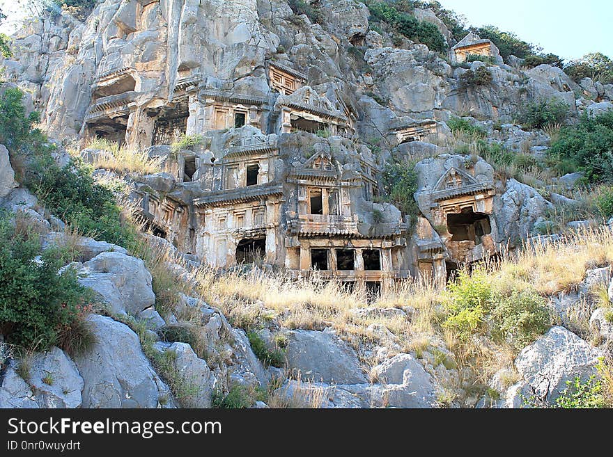 Archaeological Site, Ancient History, Rock, Ruins