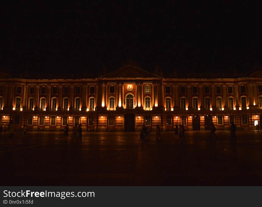 Landmark, Night, Column, Structure