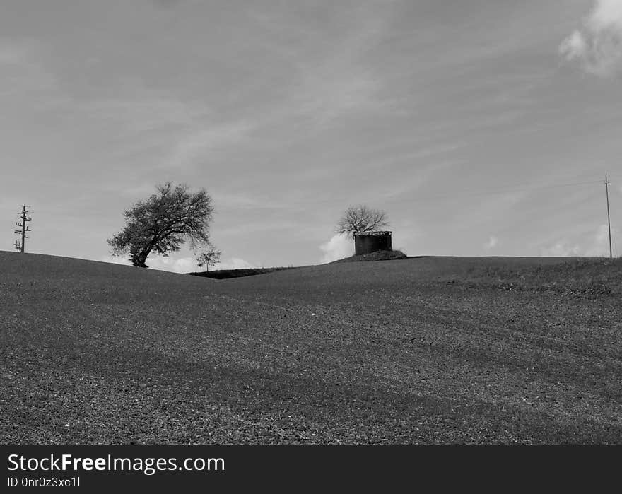 Sky, Black, Black And White, Cloud