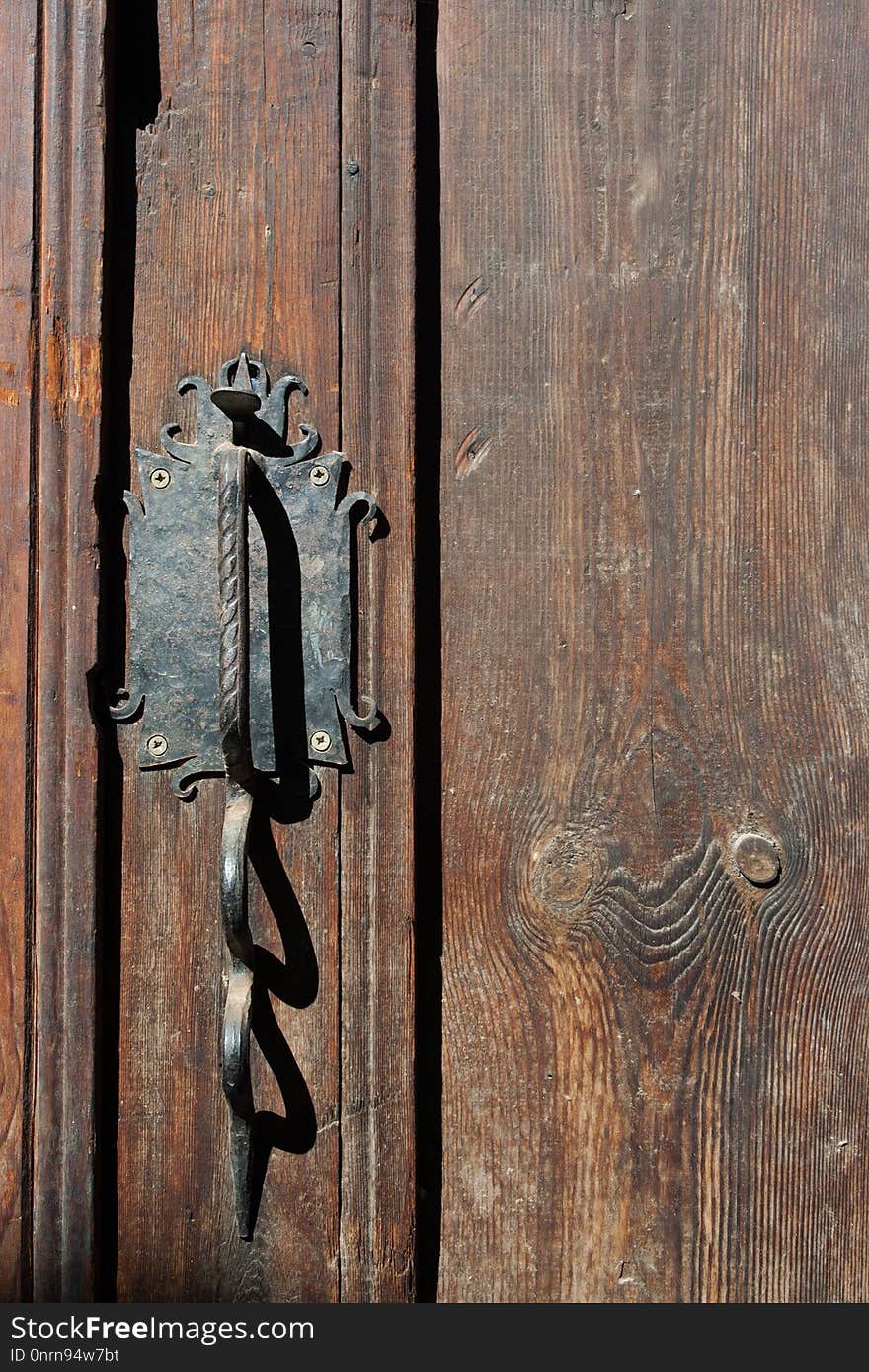 Wood, Wood Stain, Door, Door Knocker