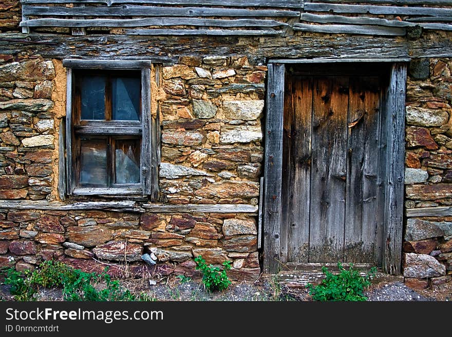 Shack, Wall, House, Stone Wall